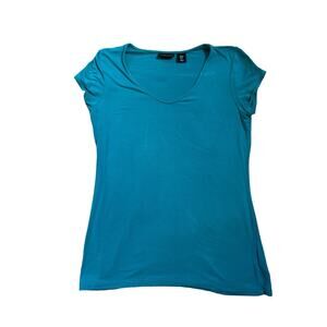 Adrienne Vittadini Ladies V Neck Tee Teal Size M Medium Dress it Up or Down!